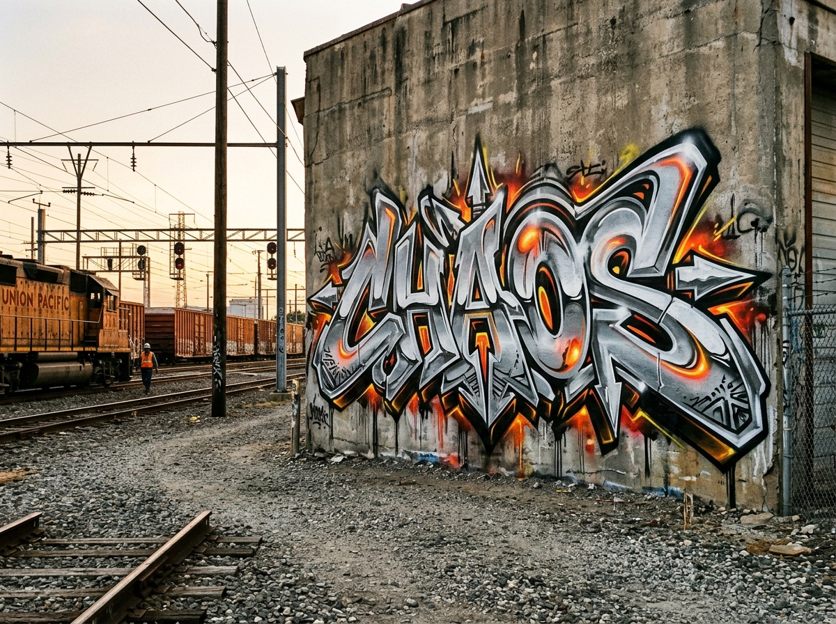 Chrome Wildstyle Burner Graffiti